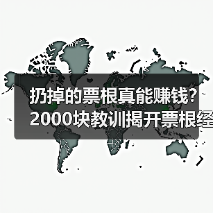 扔掉的票根真能赚钱？2000块教训揭开票根经济真相（图3）
